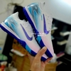 Giày Bóng Đá Nike Mercurial Vapor 16 Elite Trắng Xanh Hologram Cổ Lửng TF