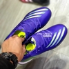 Giày Bóng Đá Adidas X Ghosted.3 Tím Vạch Xanh Lá TF