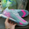 Giày Bóng Đá Nike Mercurial Vapor 16 Elite Xám Xanh Vạch Hồng Cổ Lửng TF