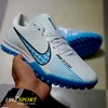 Giày Bóng Đá Nike Mercurial Vapor 15 Academy Trắng Vạch Đen Đế Xanh Biển V2 TF