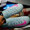 Giày Bóng Đá Nike Mercurial Superfly 10 Elite Xám Xanh Vạch Hồng Cổ Cao TF