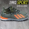 Giày Bóng Đá Adidas X Xanh Bộ Đội Viền Cam TF