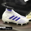 Giày Bóng Đá Adidas Predator 19.1 Trắng Vằn Xanh FG