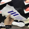 Giày Bóng Đá Adidas Predator 19.1 Trắng Vằn Xanh FG
