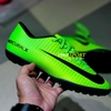 Giày Bóng Đá Nike MercurialX Xanh Lá Vạch Đen Lưỡi Gà Liền TF