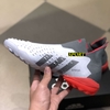 Giày Bóng Đá Adidas Predator Freak+ Trắng Xám Đế Cam Cổ Cao Không Dây TF