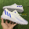 Giày Bóng Đá TQ Adidas Predator Edge.3 Trắng Vạch Xanh Biển HQ TF