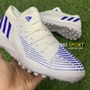 Giày Bóng Đá TQ Adidas Predator Edge.3 Trắng Vạch Xanh Biển HQ TF