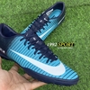 Giày Bóng Đá Nike Mercurial Vic 6 Xanh Biển Đen Lưỡi Gà Liền TF
