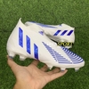 Giày Bóng Đá TQ Adidas Predator Edge.3 Trắng Vạch Xanh Biển HQ FG