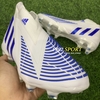 Giày Bóng Đá TQ Adidas Predator Edge.3 Trắng Vạch Xanh Biển HQ FG