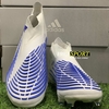 Giày Bóng Đá TQ Adidas Predator Edge.3 Trắng Vạch Xanh Biển HQ FG