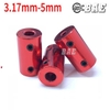 Khớp nối trục màu đỏ 3.17mm 5mm