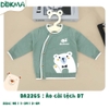 DA2265 Áo cài lệch dài tay