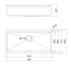 Chậu rửa đôi không cánh Malloca Slide MS 781
