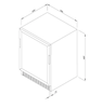 Tủ rượu độc lập âm tủ 1 vùng nhiệt độ 60cm 127L Malloca MWC46BG