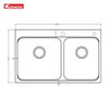 Chậu rửa bát 2 hố KONOX R50 Tari 8251TD