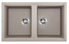 Chậu rửa đá Granite 2 hố Champagne K-45095
