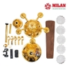Quạt Trần FENGYE-MILAN FY968 Thân Đồng Mạ Vàng