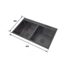 Chậu rửa  KAFF  INOX  KF-HM8245C-B