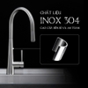 Vòi nnóng lạnh dây rút inox 304 K095SS