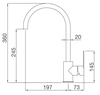 Vòi Rửa nóng lạnh đồng thau sơn phủ Malloca MF-062