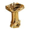Lavabo Sứ Trụ Đứng Liền Khối Mạ Vàng B-GEM BG-6078G