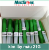 Kim lấy máu chân không, loại đốc thông thường 21G, 22G (hộp 100 chiếc)