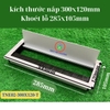 Nắp hộp luồn dây điện âm bàn trắng 120x300 (TNE02-300X120-T)
