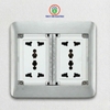 Ổ Cắm Âm Sàn Nhôm Nguyên Khối Homin HM-ASL205-NB (Màu Bạc)