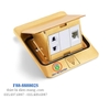 Bộ Ổ Cắm Âm Sàn Chống Nước DoBo F88-888802S Vàng Gold