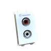 Ổ cắm audio bông sen 2 đầu ra AV P37