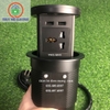 Ổ Cắm Điện Âm Bàn Trụ tích hợp sạc không dây - TNE2-AB-01