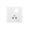 Ổ cắm điện đơn 3 chấu với 1 lỗ Sino S986UEX