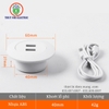 Ổ cắm USB âm bàn tròn nhỏ kết hợp lỗ luồn dây tinh tế