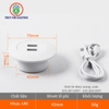Ổ cắm USB âm bàn tròn nhỏ kết hợp lỗ luồn dây tinh tế