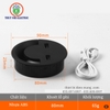 Ổ cắm USB âm bàn tròn nhỏ kết hợp lỗ luồn dây tinh tế