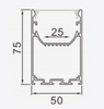 Nhôm định hình đèn LED PF-U-7550Đ