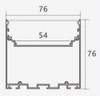 Thanh nhôm gắn LED PF-U-7676Đ