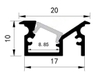 Thanh nhôm hắt chéo chống chói (Phay Rãnh 17x10mm)