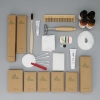 Bộ tiêu hao thân thiện - Amenities HỘP KRAFT NÂU (Nhận in logo)
