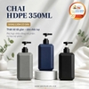 Chai HDPE 350ml vòi pump đựng dầu gội, sữa tắm
