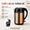 Ấm siêu tốc Nagakawa NAG0315 1.8L công suất 1800W