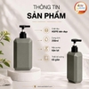 Chai HDPE 350ml vòi pump đựng dầu gội, sữa tắm