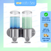 Bình đựng dầu gội sữa tắm INOX GẮN TƯỜNG kép - Kèm vít