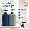 Chai HDPE 350ml vòi pump đựng dầu gội, sữa tắm