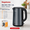 Ấm siêu tốc Nagakawa NAG0319 1.8L có chức năng giữ ấm