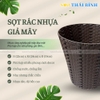 Sọt rác nhựa giả mây dùng cho văn phòng, gia đình, khách sạn
