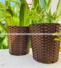 Sọt rác nhựa giả mây dùng cho văn phòng, gia đình, khách sạn