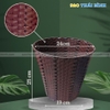 Sọt rác nhựa giả mây dùng cho văn phòng, gia đình, khách sạn